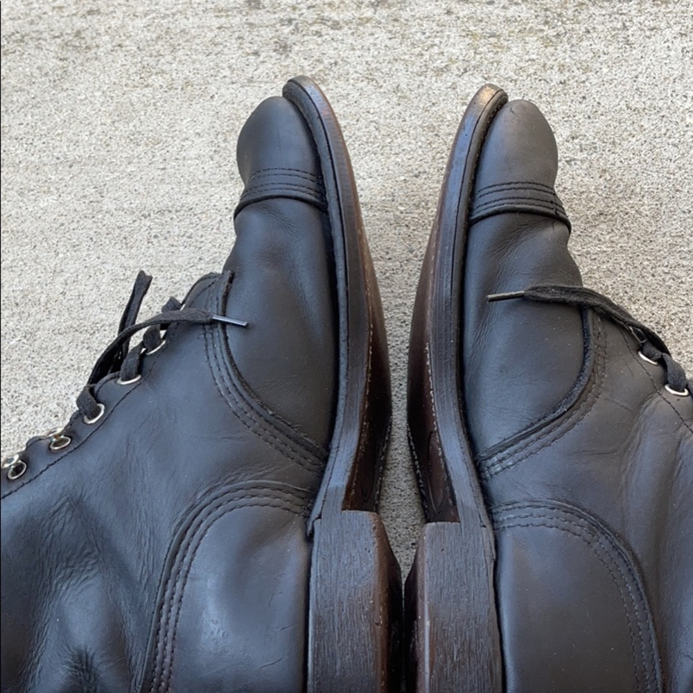 Black Leather Men's Boots - Picture 4 of 7